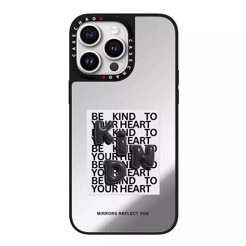 Черная Любовь 16Pro для IPhone15ProMax для Apple 14Pro Простой Чехол для Телефона 13 Противоударный Модный Бренд