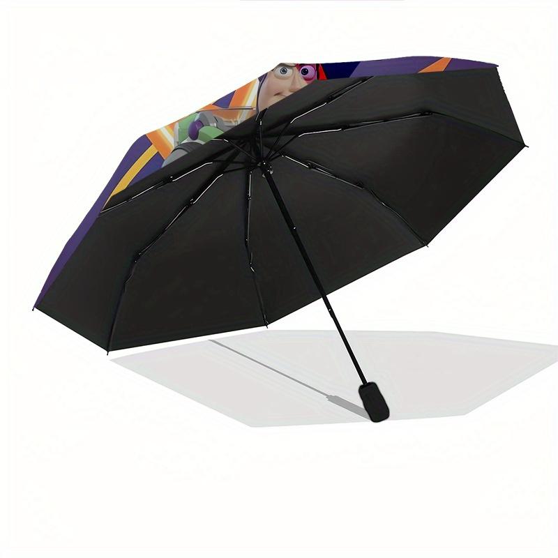Buzz Lightyear,Infinity Beyond Automatic Opening and Closing Umbrella - 8-rib Folding Design, Lightweight and Portable, Suitable for Daily B