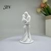 Dust Wipe Figurine 3D Printed Black & White Couple Hugging Statue, Minimalist Modern Sculpture with Abstract Embrace Artistic Textured Ornament Form,