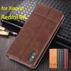 Роскошный магнитный адсорбционный кожаный чехол для Xiaomi Redmi 9A Flip Cover Защитный чехол Capa Fundas Coque