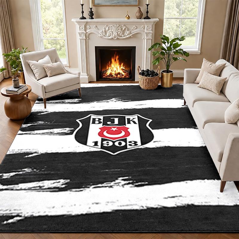Besiktas JK Carpet Door Mat for Living Room or Bedroom Protective Mat Under Chair Office Decoration Christmas Gift Birthday Present