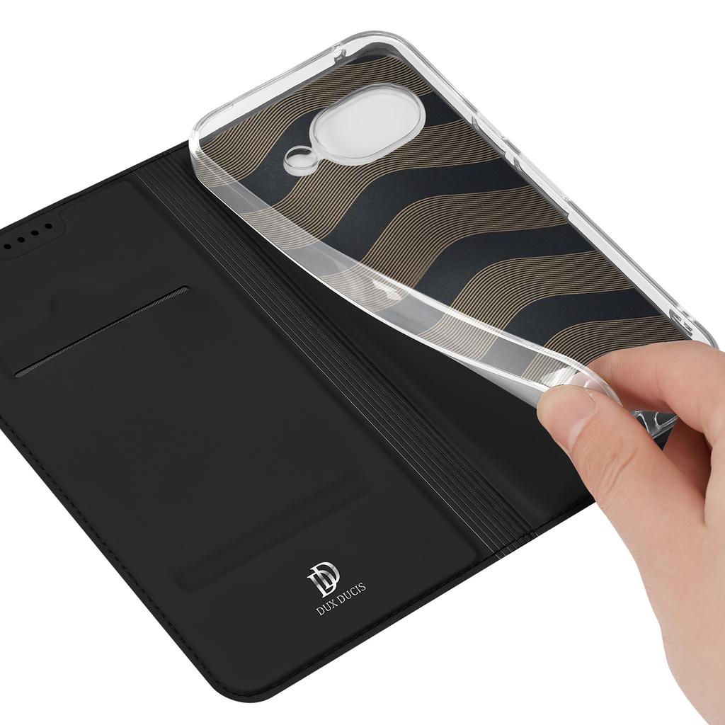 Чехол DUX DUCIS Skin Pro Series для Google Pixel 10a, кожаная обложка-подставка, держатель для карт