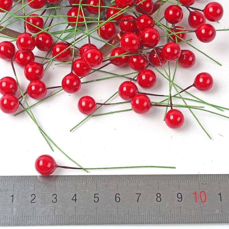 Рождественские маленькие ягоды вишни DIY маленькие ягоды 100 шт. свадебные принадлежности украшения мини тычинки цветы аксессуары