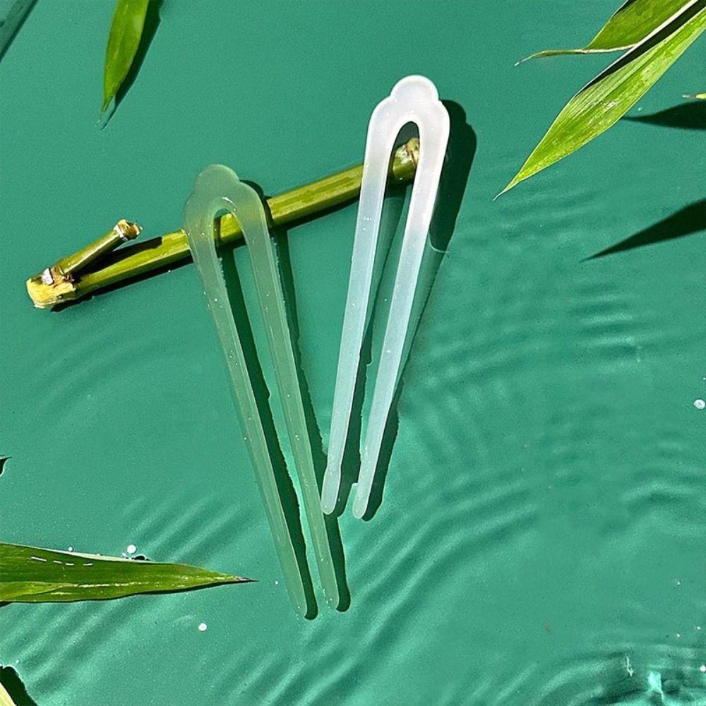 Acetic Acid U Shape Hairpin Chinese Style Hair Stick Hair Sticks for Long Hair