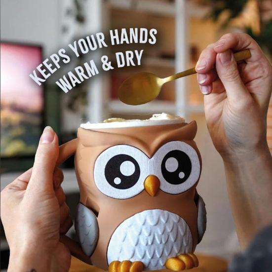 Ice Cream Pint Holder 3D Printing Owl Ice Cream Pint Containers Reusable Ice Cream Tub Novelty Dessert Container