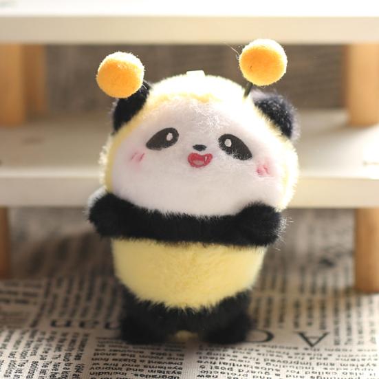 Мультяшная кукла в форме пчелы для девочек и мальчиков, плюшевая кукла, брелок, рюкзак, автомобильный кулон, мягкая игрушка, брелок, сумка, аксессуары