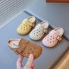 Девочки Тапочки Конфетный цвет Мягкая подошва Улица Детские сандалии Полые Дышащие 2025 Лето Новые Детские Пляжная обувь Нескользящие