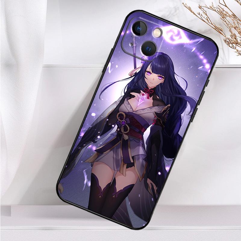 Ударопрочный чехол Genshin Impact Райдэн Сёгун для iPhone 17 15 16 Pro Max 11 14 Plus 12 13 Mini 16e 17 Air Чехол для телефона