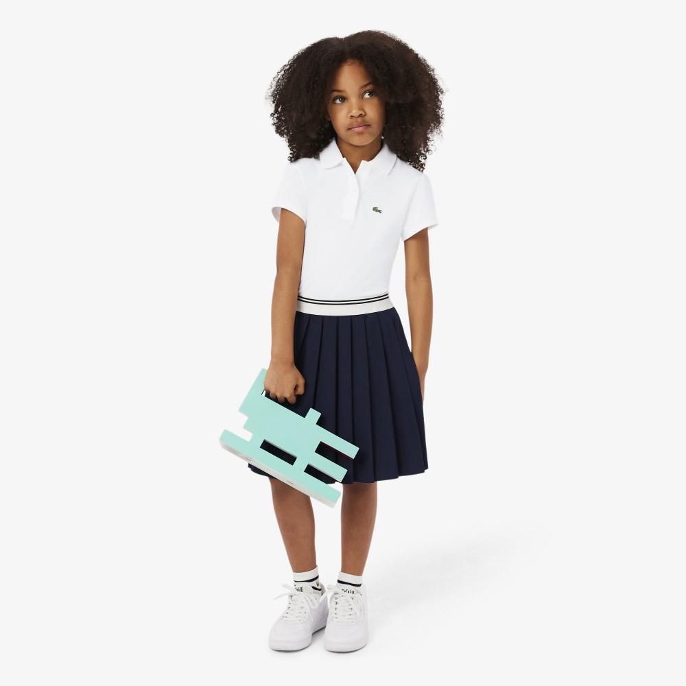 Lacoste Детская рубашка-поло из пике с пышными рукавами PJ0953-56G001