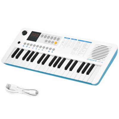 Onetone Electronic Mini 37 LED японская кабельная клавиатура, клавиши, дисплей, совместимость с USB-MIDI, возможность письма, OTK-37M/WHBL (USB-накопитель в комплекте)