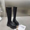Stylish Women's Long Knee High Boots With Thick Sole And Slimming Design For Fall Winter Fashion