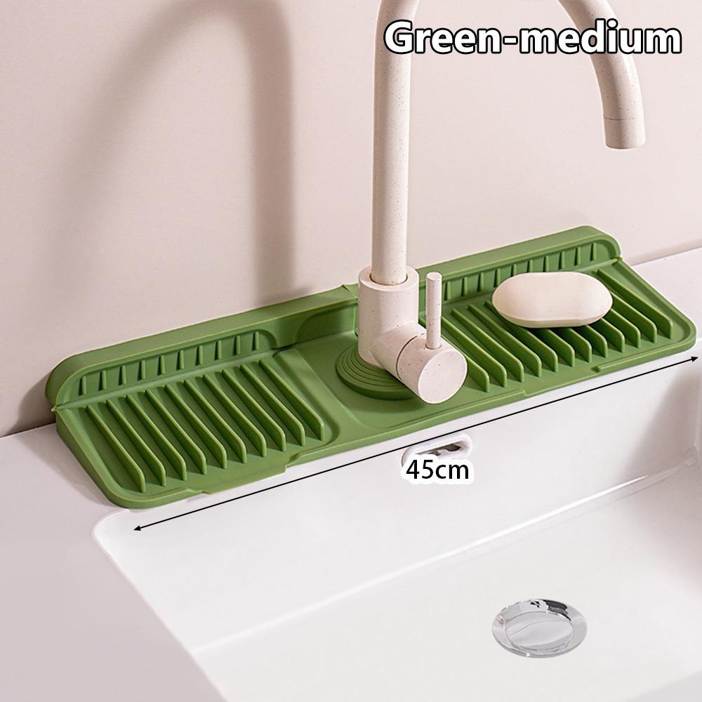 1Pcs Silicone Quick-drying Sink Mat Drying Pad Splash Guard  for Bathroom Kitchen Sink Faucet