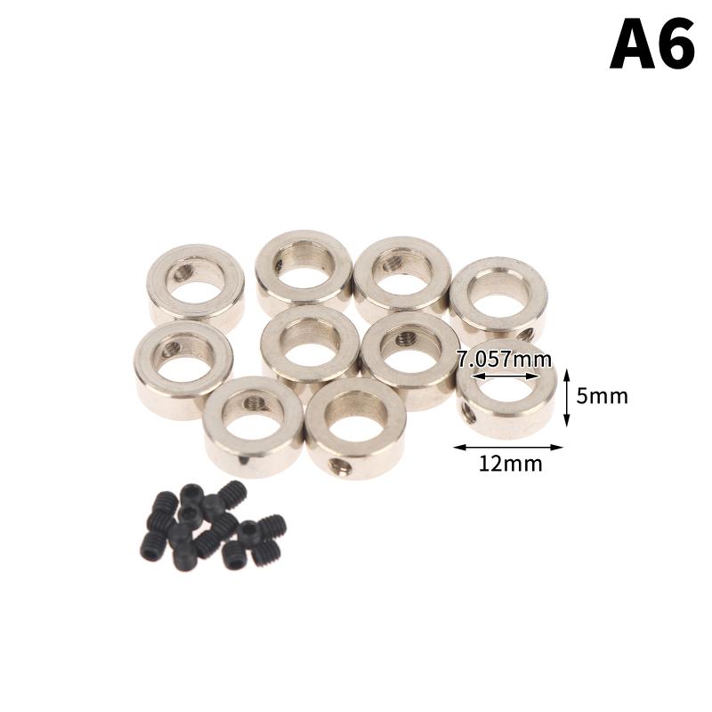 10Pcs Lead Screw 304 Stainless Lock Collar Block Ring Axis Sleeve Bore 2/3/4/5/6/7/8/10/12Mm For Diy 3D Printer Cnc Router