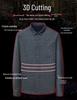 Men's Plus Velvet Plaid Long Sleeve Thick Warm Shirt Cardigan for Autumn and Winter