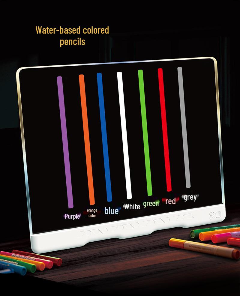 Hand-Painted Erasable Luminous Acrylic Message Board - Anti-Scratch Advertising Display