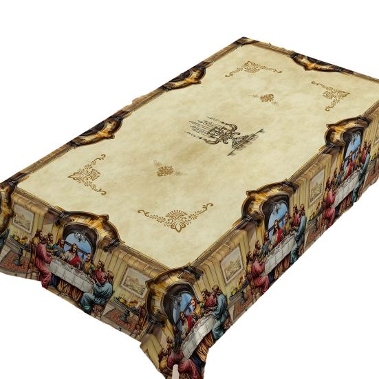 Рождественская скатерть Зимний снеговик Дизайн рождественской елки Венка Прямоугольные скатерти Моющаяся ткань