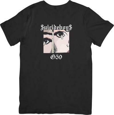Suicideboys Музыка Унисекс Крой для Мужчин и Женщин Качественная Хлопковая Футболка Черная