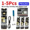 2/3/5 шт. Адаптер для WiFi-карты M.2 на NVMe, инструменты в комплекте, M2 A+E ключ на M2 NVME, адаптер-конвертер для SSD 2230 2242 2260 2280