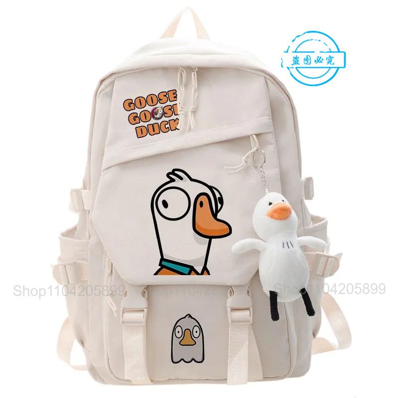 Goose Goose Duck Backpack Game Cosplay Mochila Students School Bag Cartoon Bookbag Boy Girl Gifts Laptop Outdoor Travel Rucksack