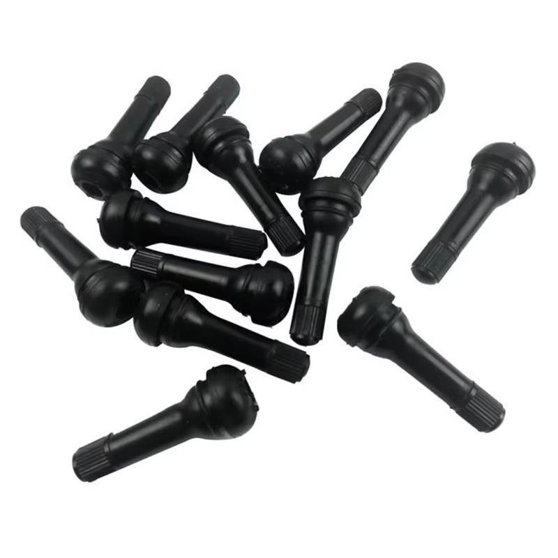 TR414 Tubeless Car Wheel Tire Valve Stems with Dust Caps Black Rubber Caps Tyre Rubber Valves with 20/4 Sets Stems Accessories