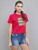 Monte Carlo Women Crop Fit Fuchsia Top