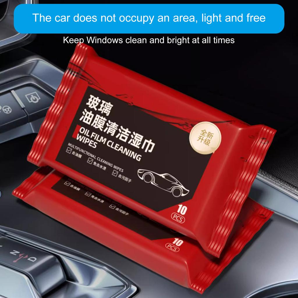 Высокоэффективные влажные салфетки для удаления масляной пленки со стекла, легко переносимые автомобильные очистители стекол, обеспечивающие четкую видимость в ночное время