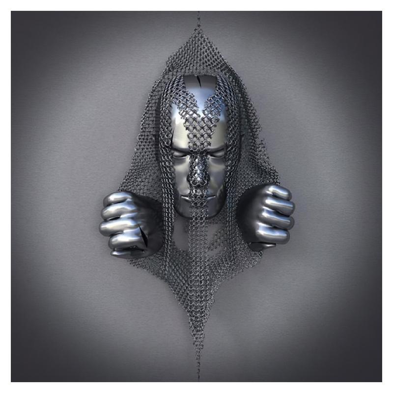 3D Visual Gold Silver Metal Figure Art Statue Canvas Painting Romantic Abstract Posters and Prints Wall Pictures Modern Home Decor for Living Room