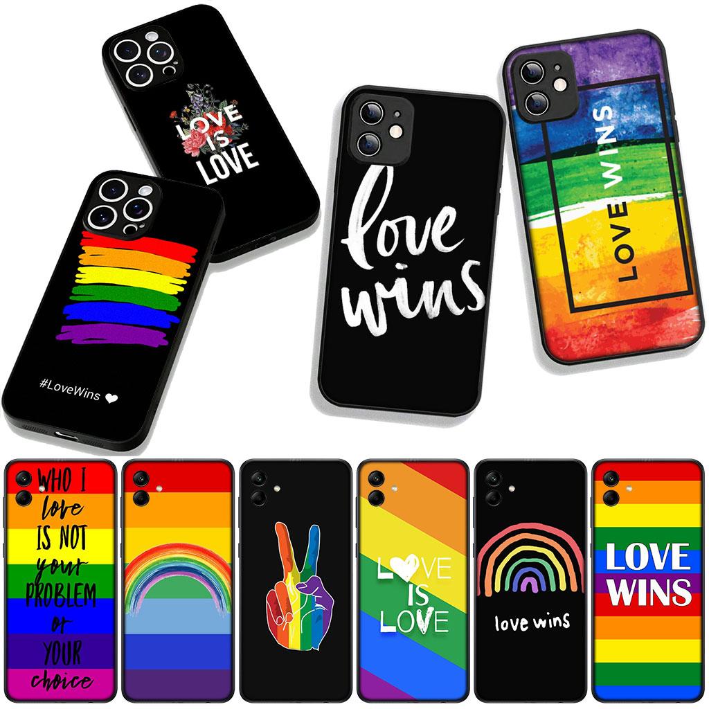 Gay Lesbian LGBT Rainbow Pride Phone Cover Case for Samsung Galaxy S25 S24 S22 S23 FE Ultra Plus A56 A05 A06 A15 A16 A55 S7 Edge