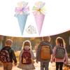 2Pcs Gift Packaging Bags School Cone Multifunctional Snacks Organizer Pouch Cookie Candy Bag Goody