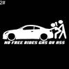 Funny No Free Rides Gas or Ass Car Vehicle Reflective Decals Sticker Decoration