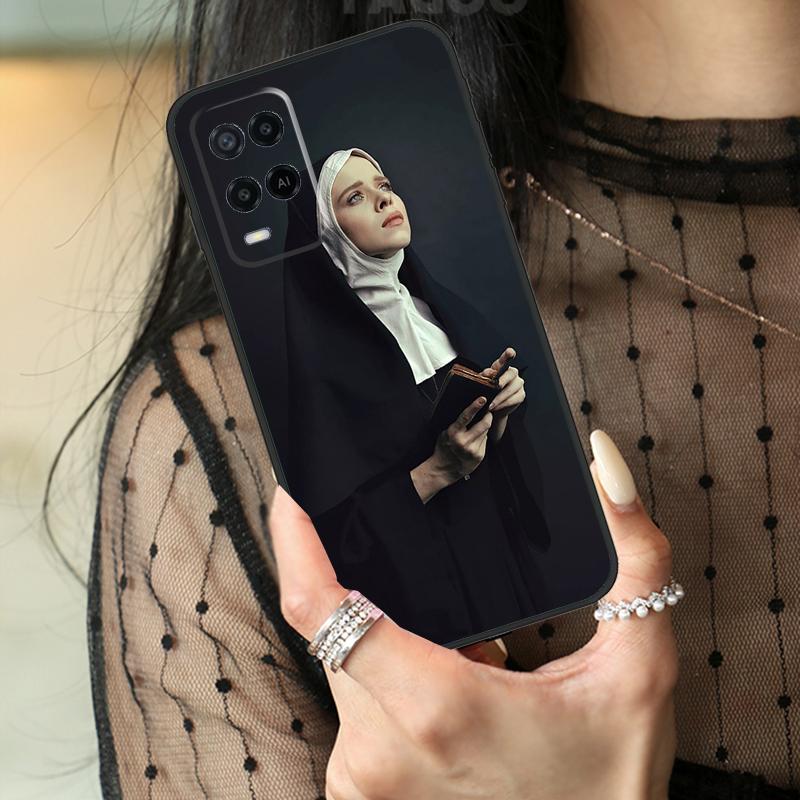 Sister Style Nun Sexy Girl Case For Oppo A74 A94 A54 A80 A60 A40 A18 A38 A58 A78 A98 A96 A76 A16 A15 A17 A57 A77 A5 Pro