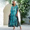 Богемный пляжный кафтан платья для женщин тай-дай летний макси халат летний купальник накидки праздничные купальные костюмы поставка с фабрики большие распродажи