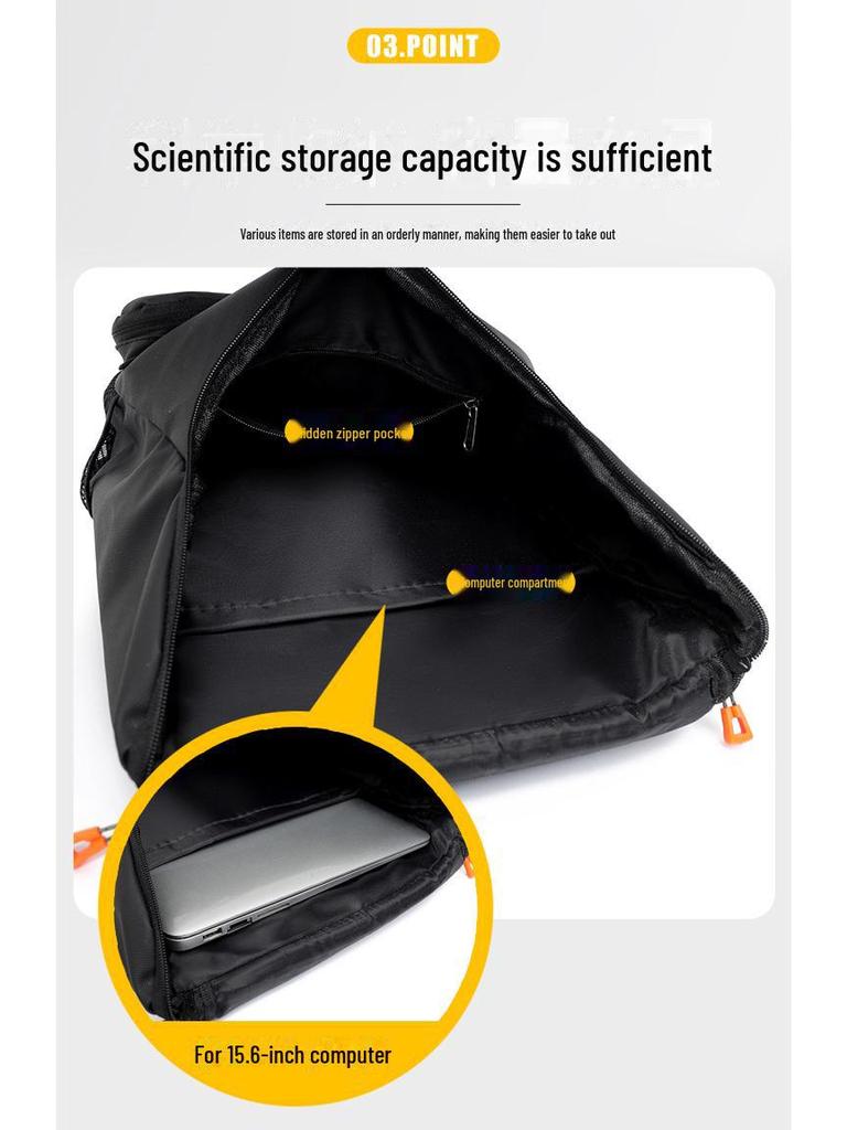 Мужской водонепроницаемый рюкзак большой вместимости для путешествий, школы, бизнеса и колледжа - в японском и корейском стиле