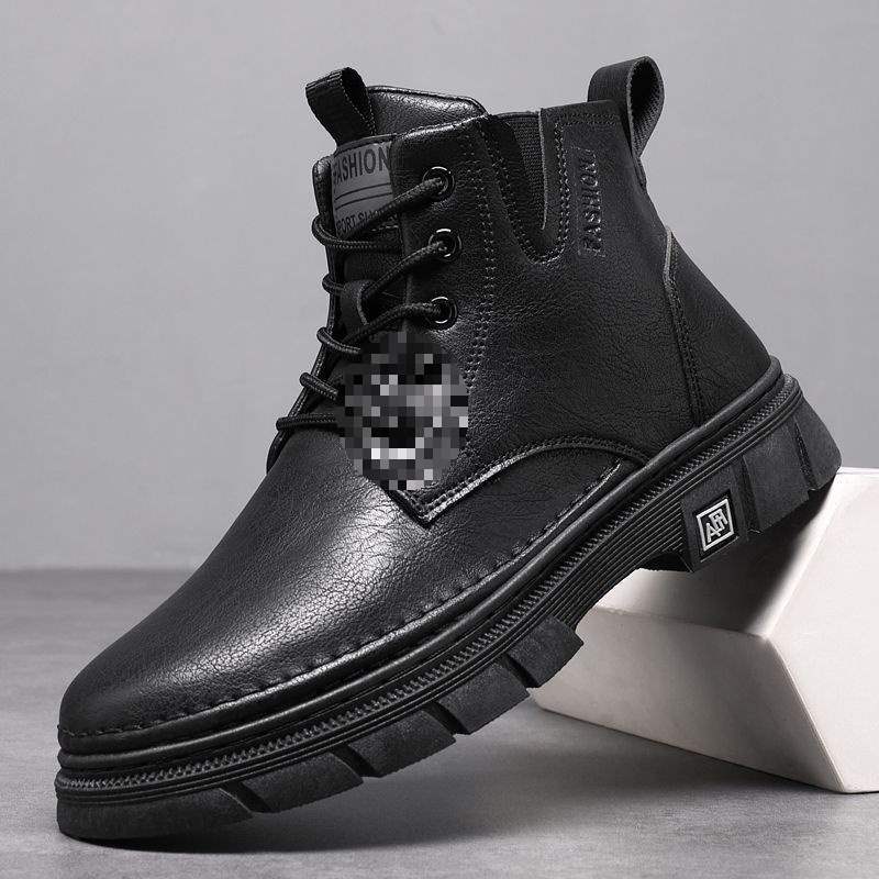 Ботинки Мартина мужские осенние мужские туфли теплые бархатные утолщенные хлопковые туфли повседневные кожаные туфли зимние ботинки мужские рабочие ботинки
