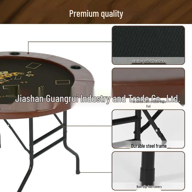 Poker Chip and Card Game Table - Perfect for Family Gatherings and Holiday Entertainment