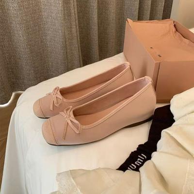 Модные туфли Мэри Джейн с мелким вырезом и одинарным бантом, милые туфли с американским носком для женщин