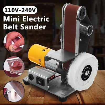 220 В мини электрическая ленточная шлифовальная машина DIY полировальный шлифовальный станок резак для заточки кромок многофункциональная шлифовальная машина 10 шт. ремень