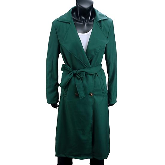 Зимняя женская куртка с поясом на шнуровке, длинные рукава, карманы, ветровка, двубортное пальто, теленок