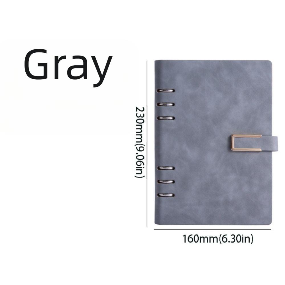 100 Sheets Loose Leaf Notebook 200 Pages Refillable Notebook Retro PU Hardcover Notebook School