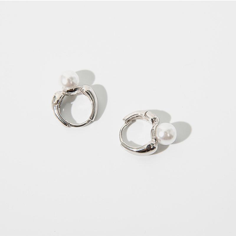 Простые серьги-кольца с имитацией жемчуга для женщин, модные элегантные серьги, ювелирные изделия, подарки