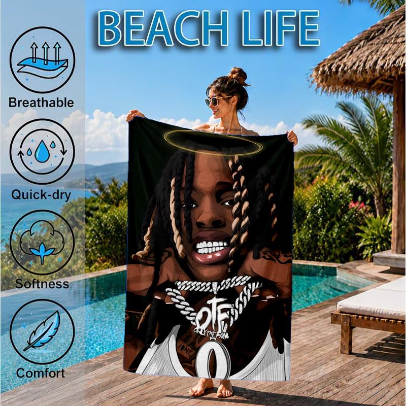 King Of The Rapper Beach Towel, Microfiber Beach Towel, Perfect For Pool, Beach, Travel, Home Decor Beach Party Fan gifts
