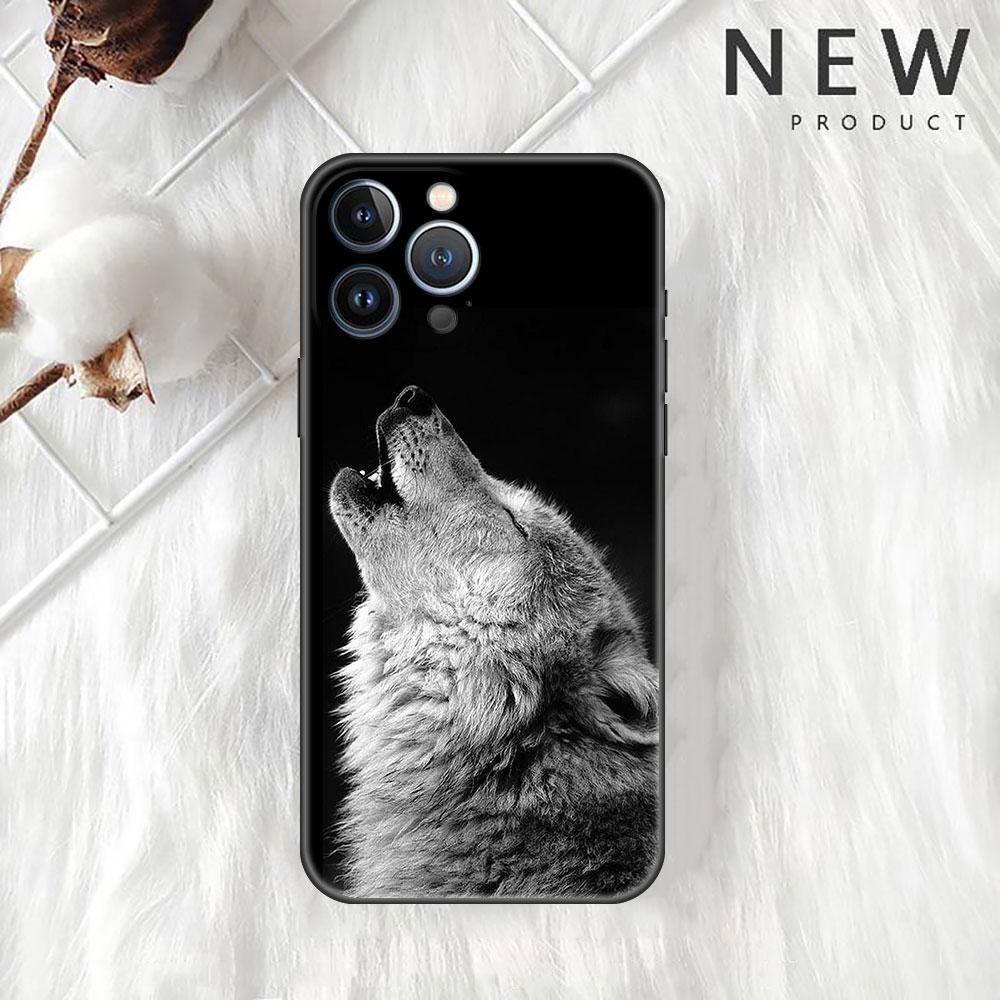 Чехол 'Волк Животное Крутой Тигр' для Apple iPhone 11 13 14 12 Pro Max 7 8 XR X 6 5 5S SE 2022 13ProMax Черный Силиконовый Чехол для Телефона