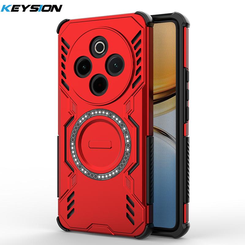 KEYSION Полый чехол для отвода тепла для IQOO Z10 5G Силикон+ПК Магнитное охлаждение Ударопрочная задняя крышка для телефона для VIVO IQOO Z10