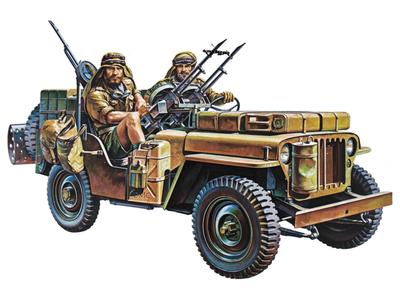 Tamiya 1/35 Военная миниатюра Серия Нет. 33 Британская армия SAS Джип Пластиковая модель 35033