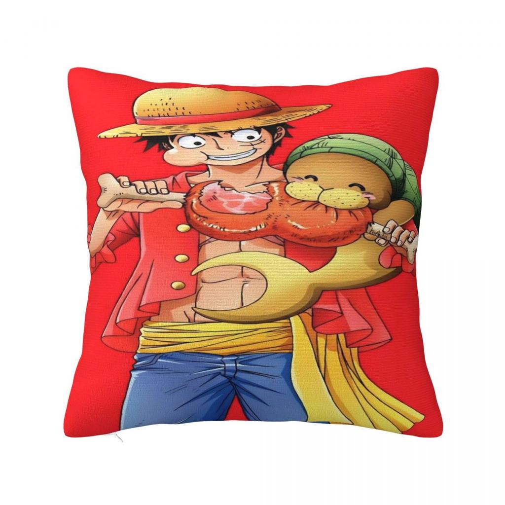 Japanese Adventure One Anime Piece-E Luffy Pillow Case Cushion Cover Pillow Cover Retro Trendy Pillowcases Sofa Home Decoration