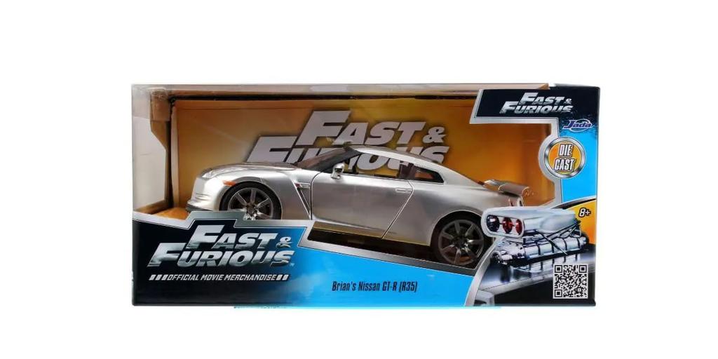 Kyosho JADA TOYS Масштабная модель Брайана Nissan Skyline Цвет: Candy Silver Модель JADA97212 1/24 F&F GT-R (Р35)