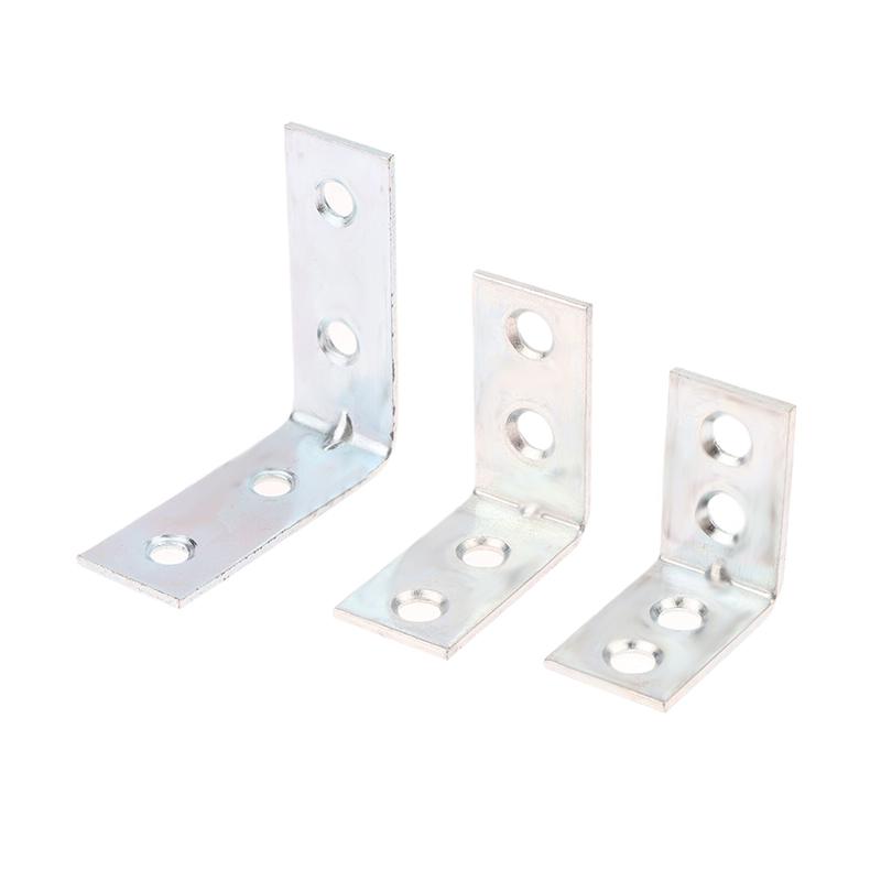 20 шт. L-образных угловых кронштейнов Металлические угловые скобы Кронштейн для полки ящика Настенный кронштейн Фиксация Прямоугольные угловые скобы Мебельная фурнитура