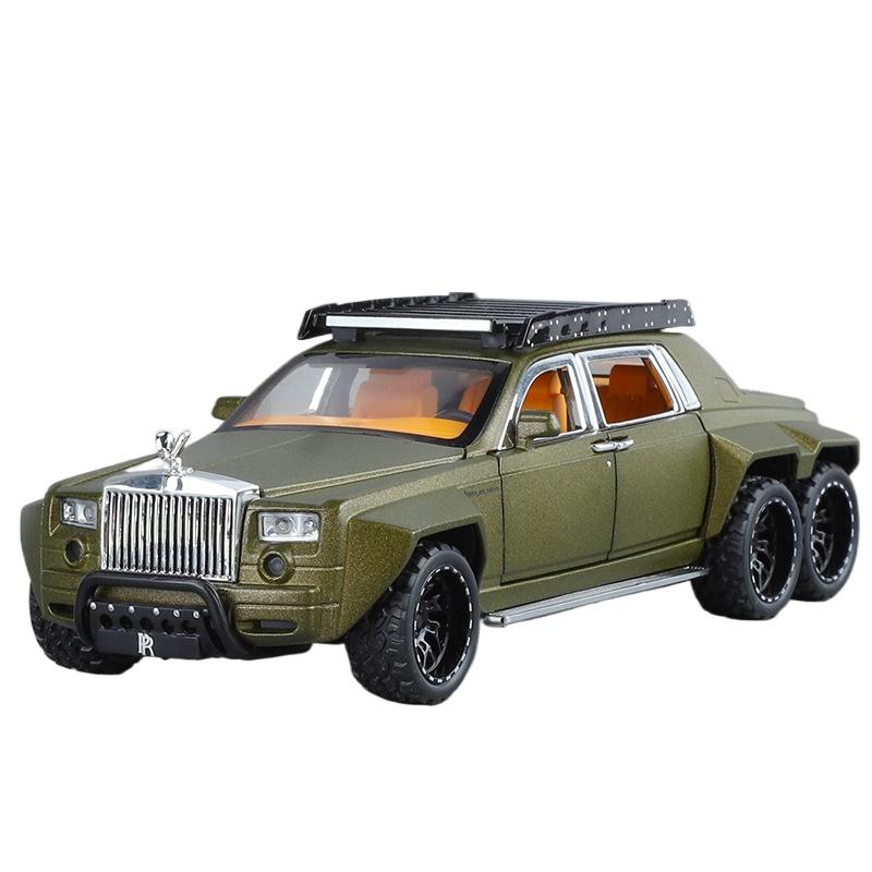1/32 масштаб Rolls-Royce Phantom 6*6 сплав пикап модель автомобиля литые металлические внедорожники имитация модели автомобиля звук свет детские подарки