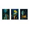 Современный Роскошный Зеленый и Золотой Стиль Печать на Холсте Плакат Настенные Панно Домашняя Живопись Декор Спальня Гостиная Отель Ресторан 3 Шт.