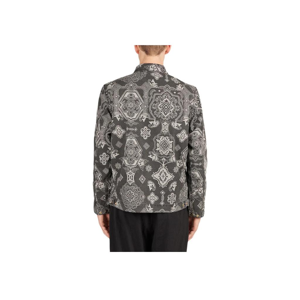 Carhartt WIP FW22 Куртка Detroit Классический узор Полный принт Куртка Detroit Мужская Куртка Черный I030763-0Y1-60